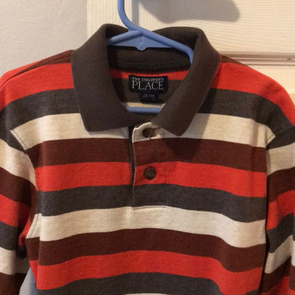 Boys 5/6 fall striped polo shirt